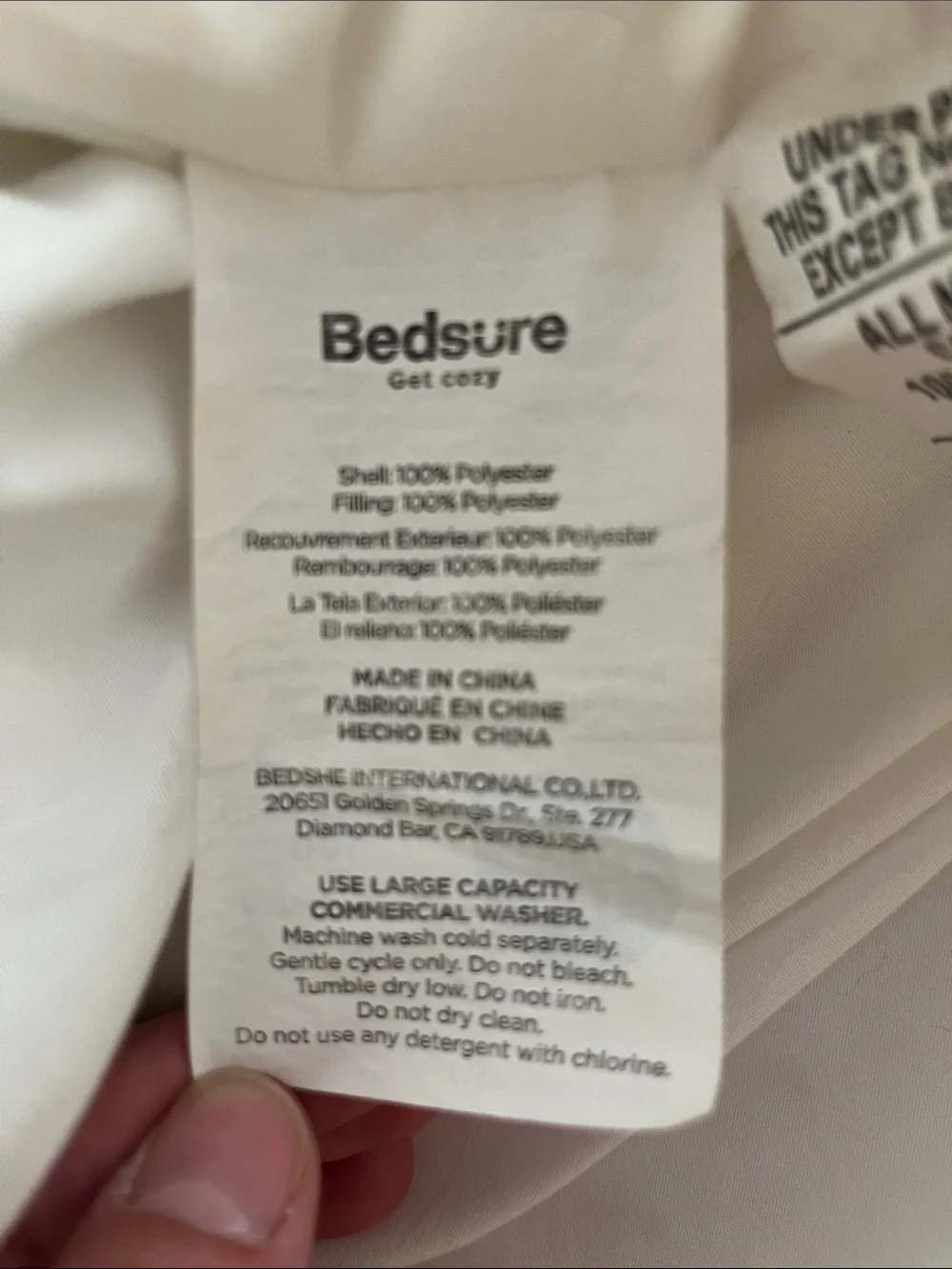 Diamond Tufted White Comforter - Classic Textured Coverlet and 2 shams